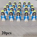 20pcs Mini Blue Maria PVC Statues | Holiday Tabletop Décor Decorative Figurines Babs 20pcs