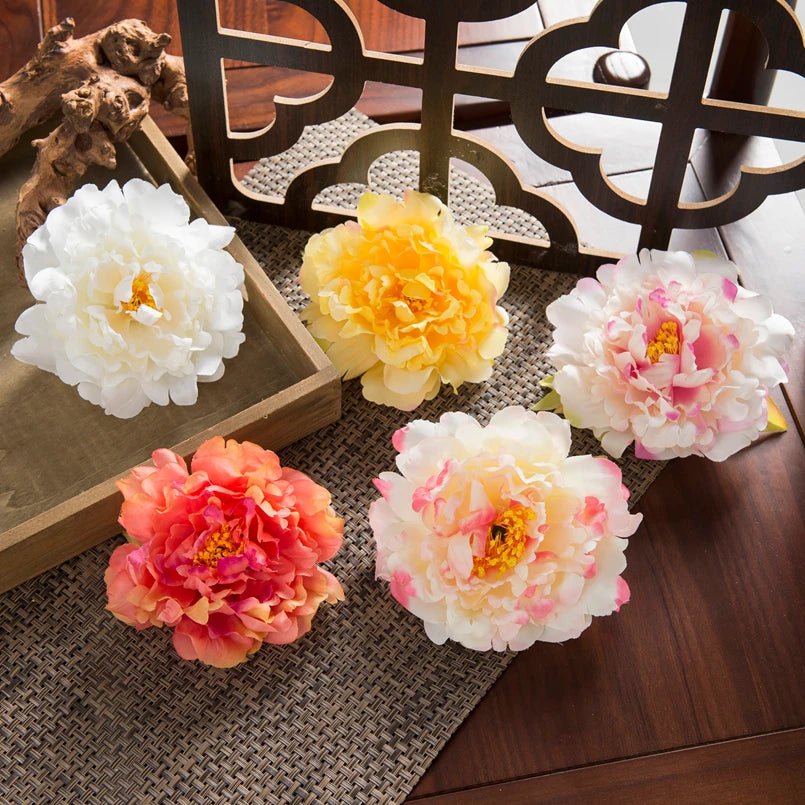 Silk Peony Artificial Flowers 10/20pcs – Wedding & Home Décor Artificial Silk Flowers Babs