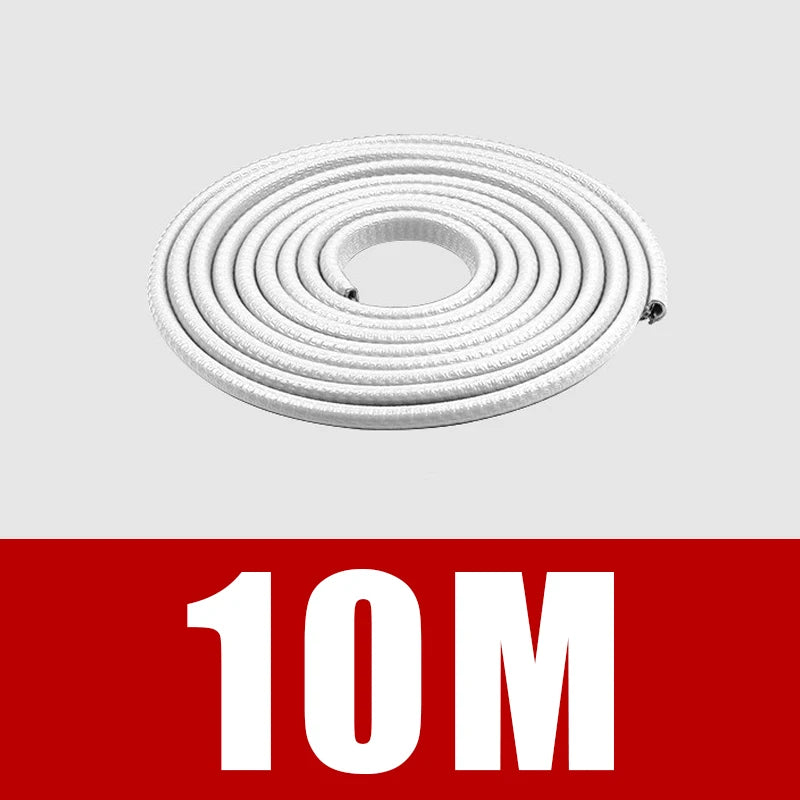 10M Car Door Edge Protector Sealing Strip Guard Trim – Universal Car Door Edge Guard Babs White 10m