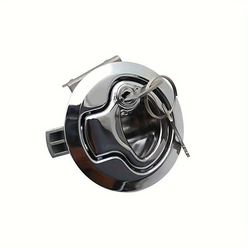Flush Pull Slam Latch Keyed Lock for Boat Doors – Silver Boat Door Latch Babs