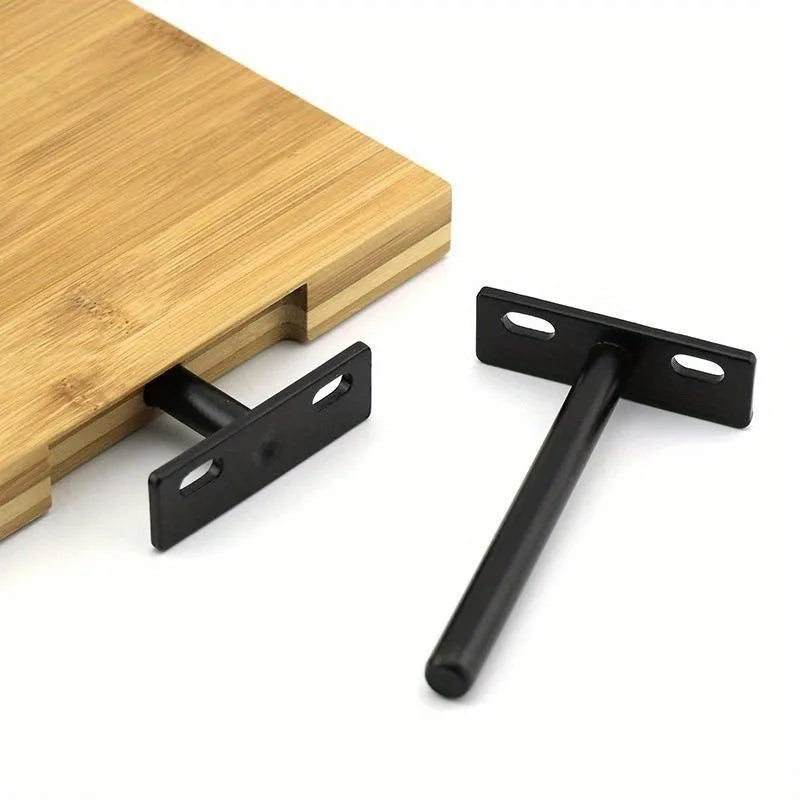 2PCS Hidden Floating Wall Shelf Brackets – Heavy Duty Metal Shelf Support Brackets Babs