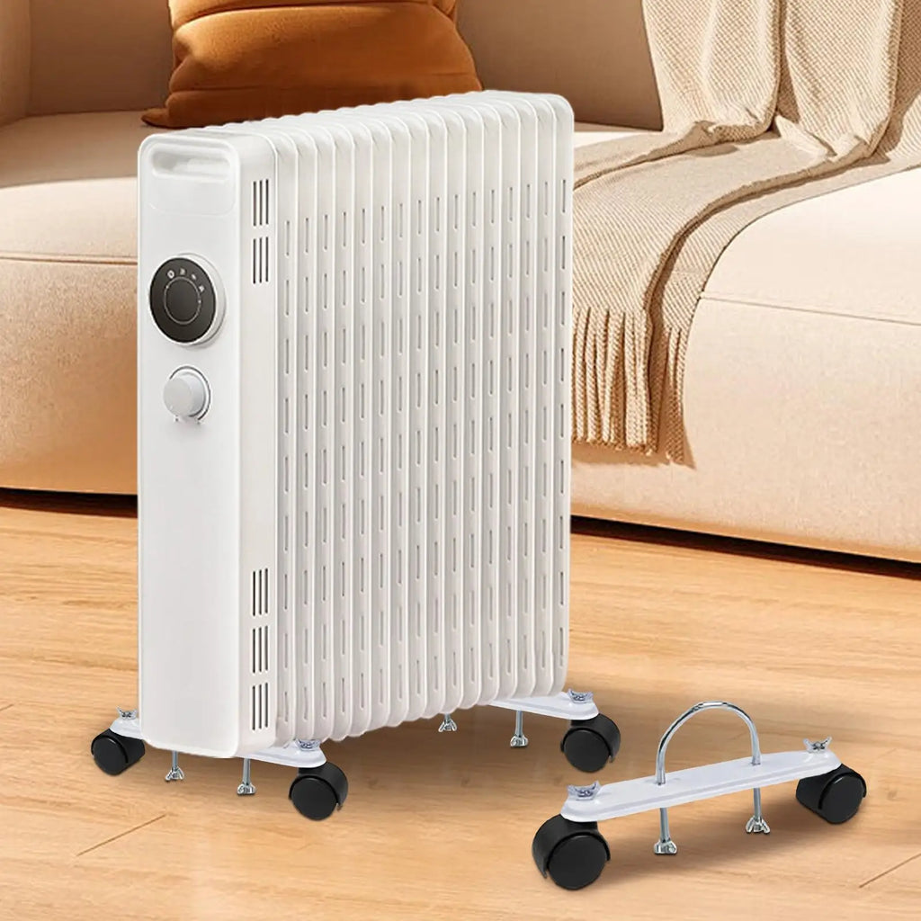 2-Pack Oil Heater Caster Frame Base | Carbon Steel Swivel Wheels Heater Caster Frame Babs