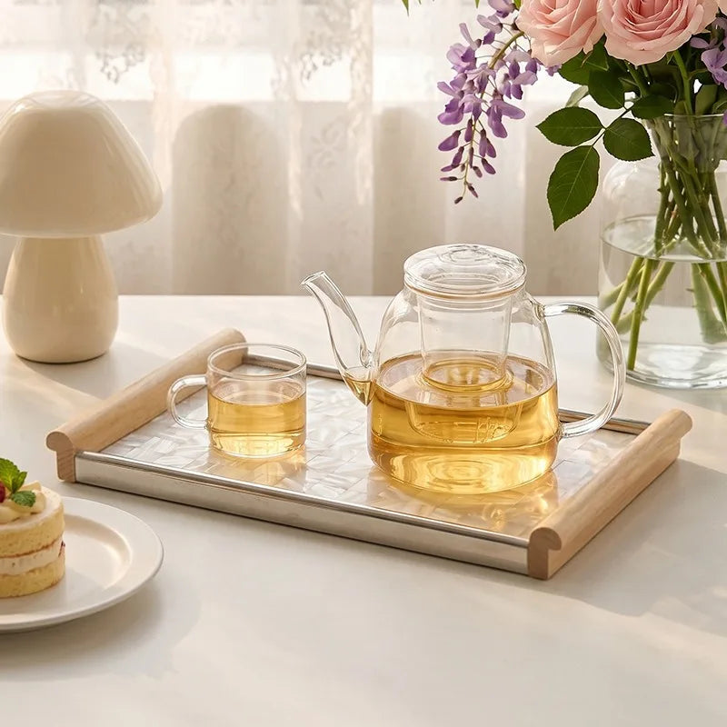 Luxury Decorative Storage Tray – Wood & Mother-of-Pearl Decorative Organizer Tray Babs
