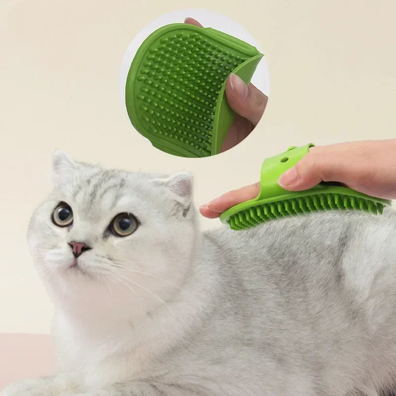 Pet Bath Massage Glove – Cat & Dog Deshedding Brush Pet Grooming Glove Babs