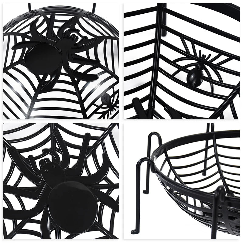 Halloween Spider Candy Basket – Party Treat Tray Decoration Halloween Party Decoration Babs