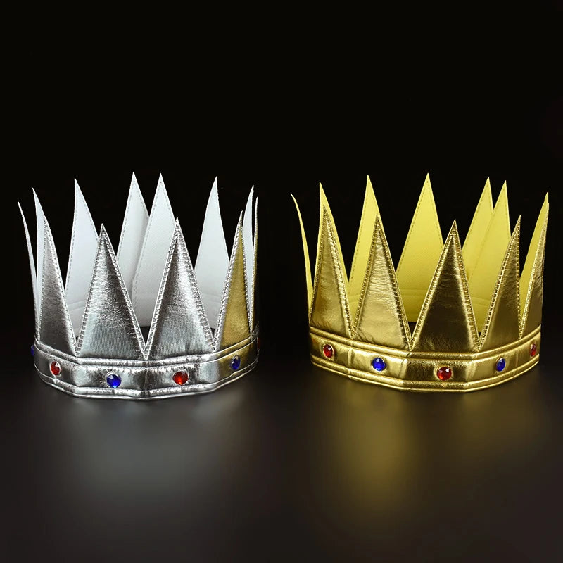 Kids 1st Birthday Crown Hat – Gold & Silver Party Prop Birthday Party Hat Babs