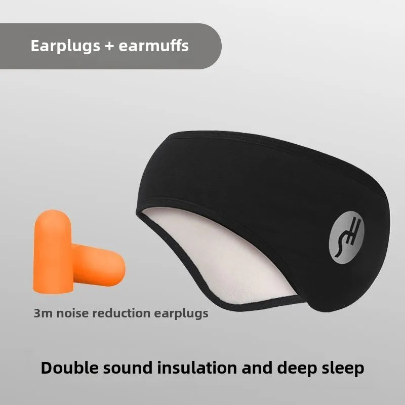 Adjustable Sleep Mask & Noise-Cancelling Earplugs | Soft Blackout Sleep Mask Set Babs black