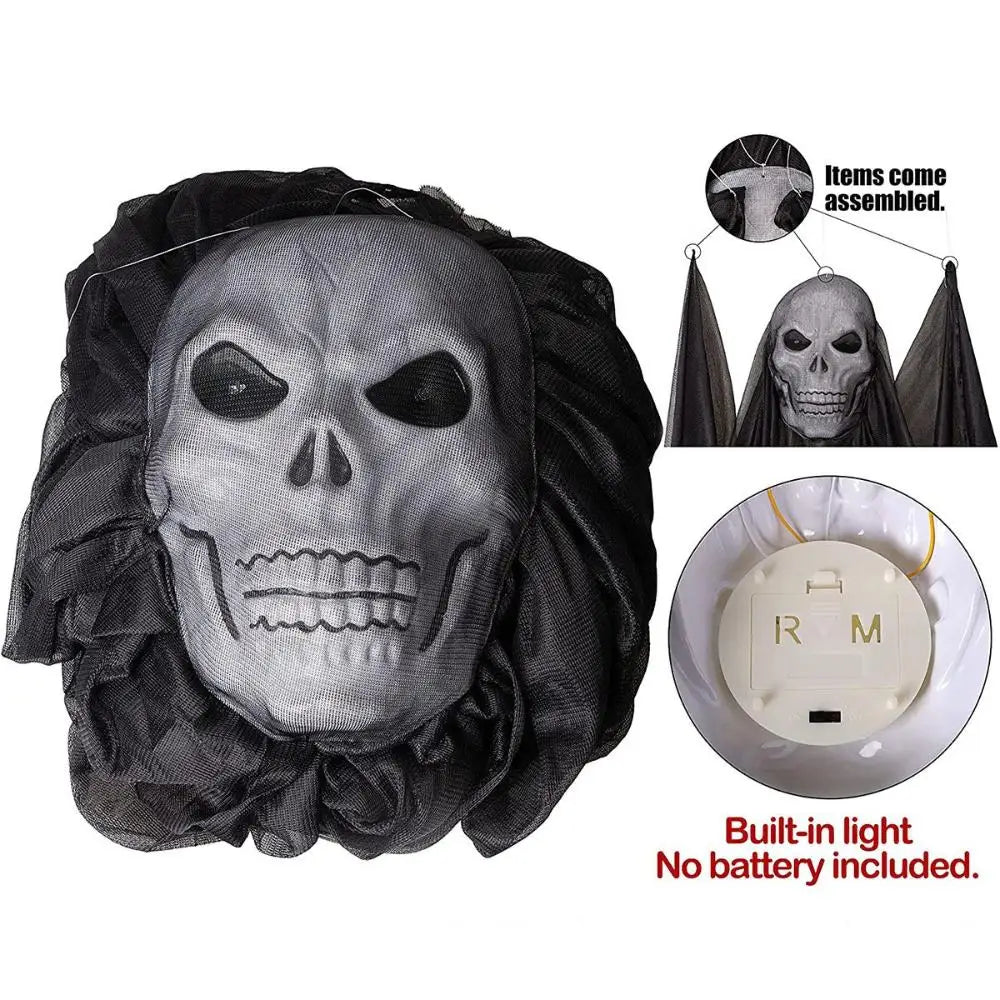 LED Light-Up Eyes Halloween Ghost Tree Hugger – 14ft Yard Decor Halloween Yard Decoration Babs