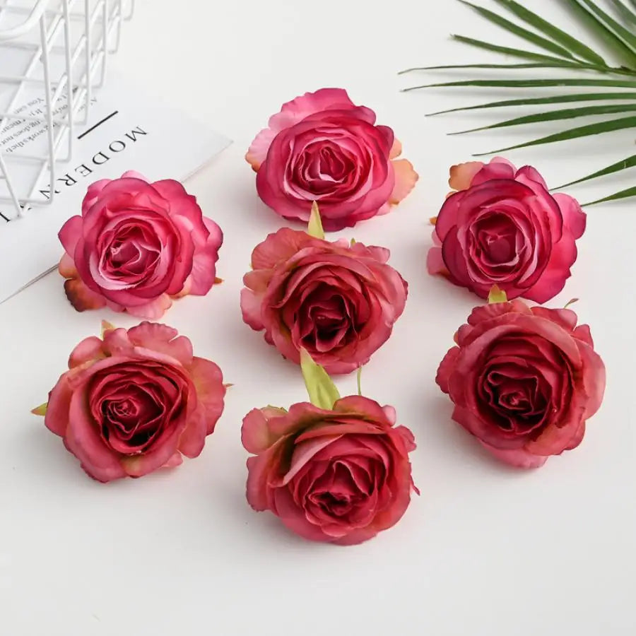 Silk Rose Artificial Flower Heads 30/100 Pcs – DIY & Decor Artificial Silk Flowers Babs