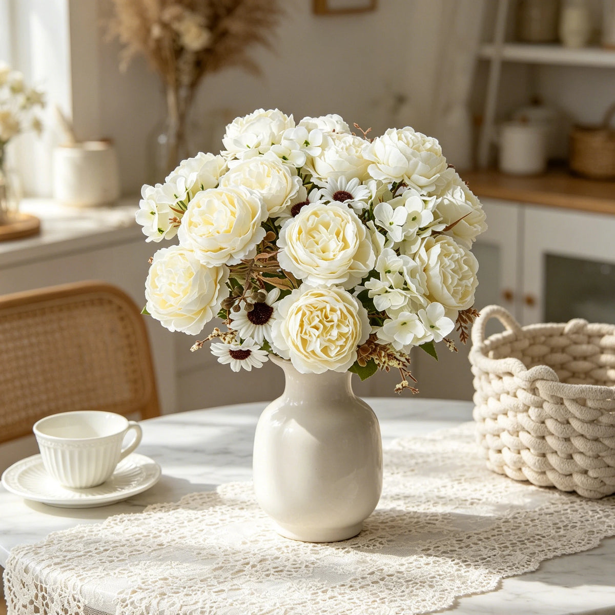 Silk Persian Peony Artificial Flowers – Wedding & Home Decor Artificial Flower Bouquet Babs