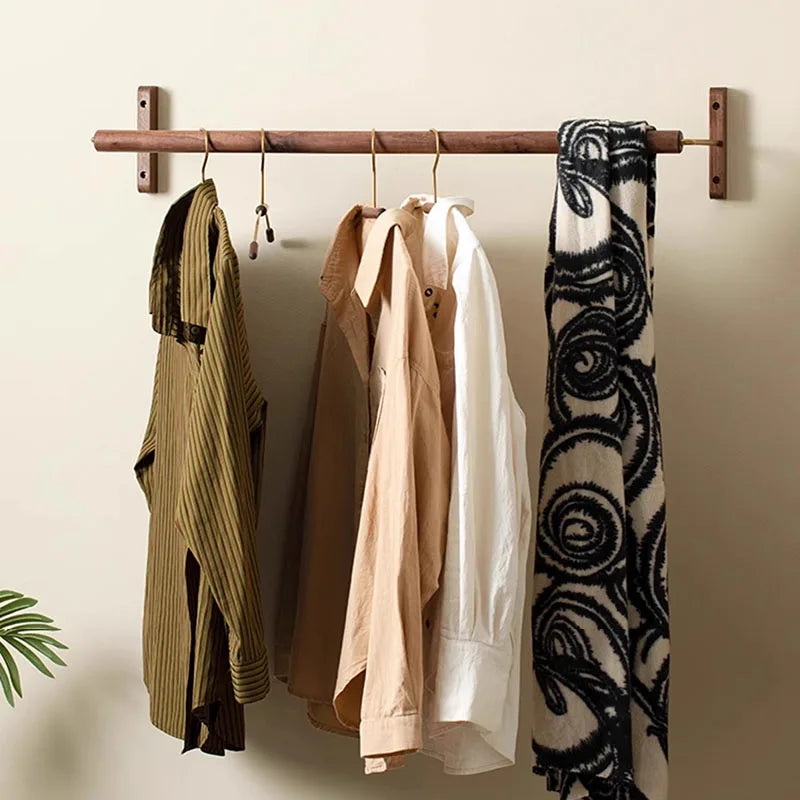 Solid Wood Wall Mounted Coat Rack – Walnut & Rosewood Hanger Wall Mounted Coat Rack Babs