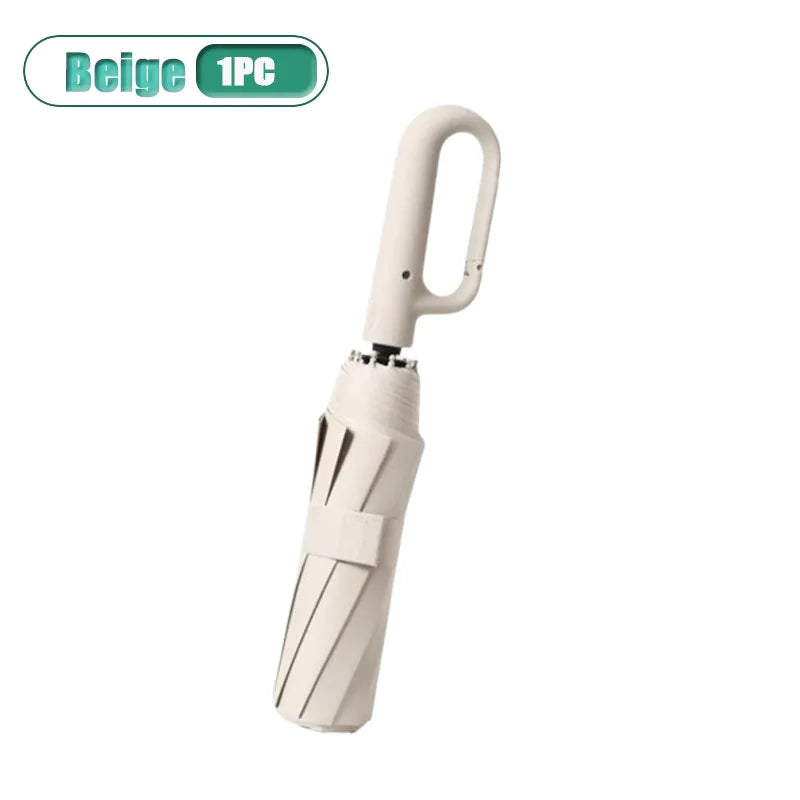 Automatic Windproof UV Folding Umbrella – 1 or 3 Pack Folding Umbrella Babs Iron 10K Beige-1PC