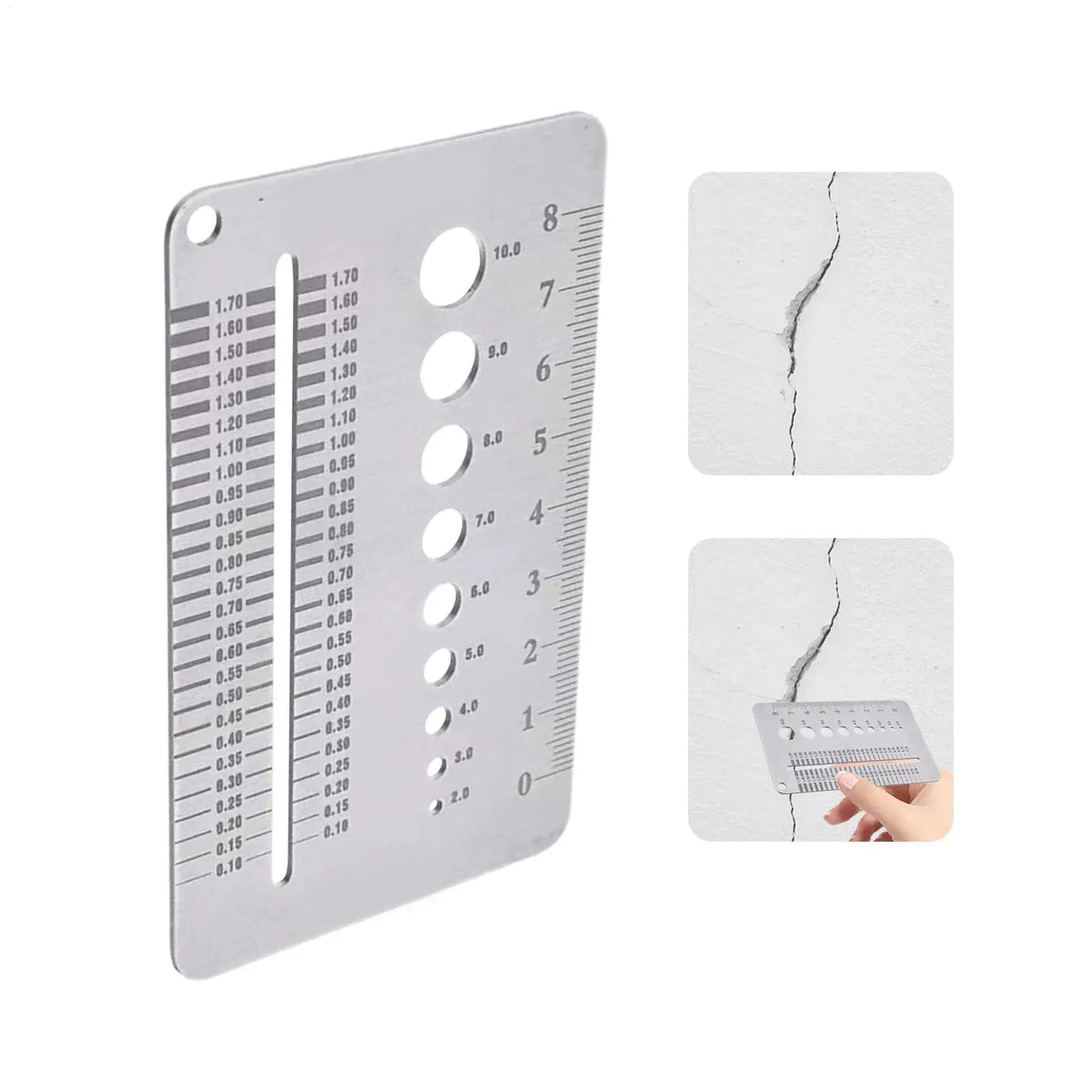 Stainless Steel Crack Width Gauge – Precision Gap Ruler Crack Width Gauge Babs