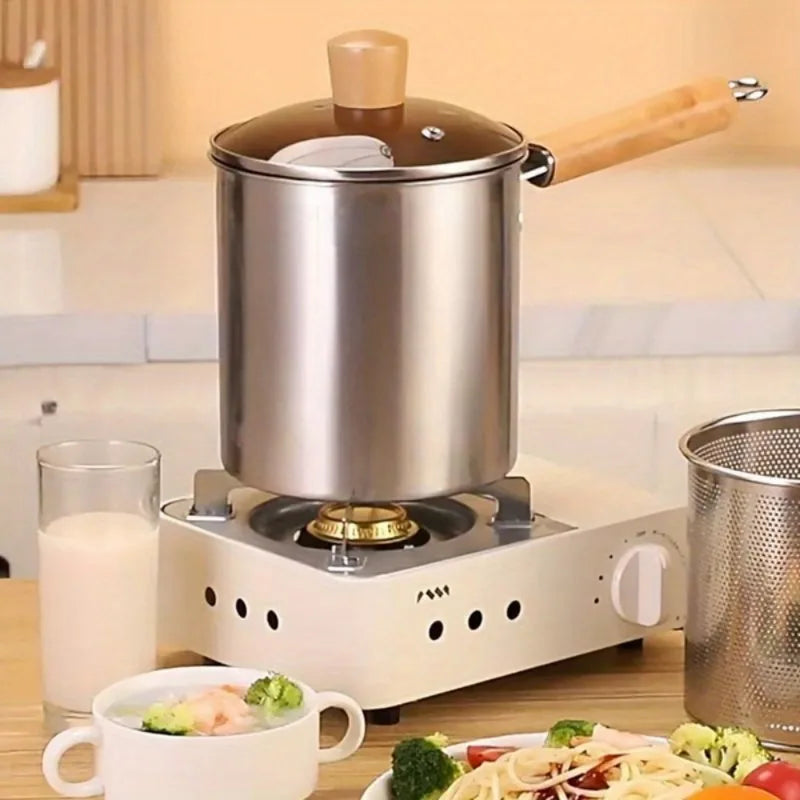 Stainless Steel Deep Fryer Pot with Strainer Basket Deep Fryer Pot Babs