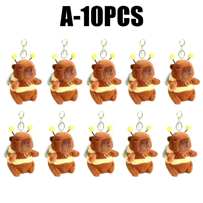 Cute Capybara Plush Keychain – Bubble Pop & Tail Wag Plush Keychain Toy Babs A-10PCS