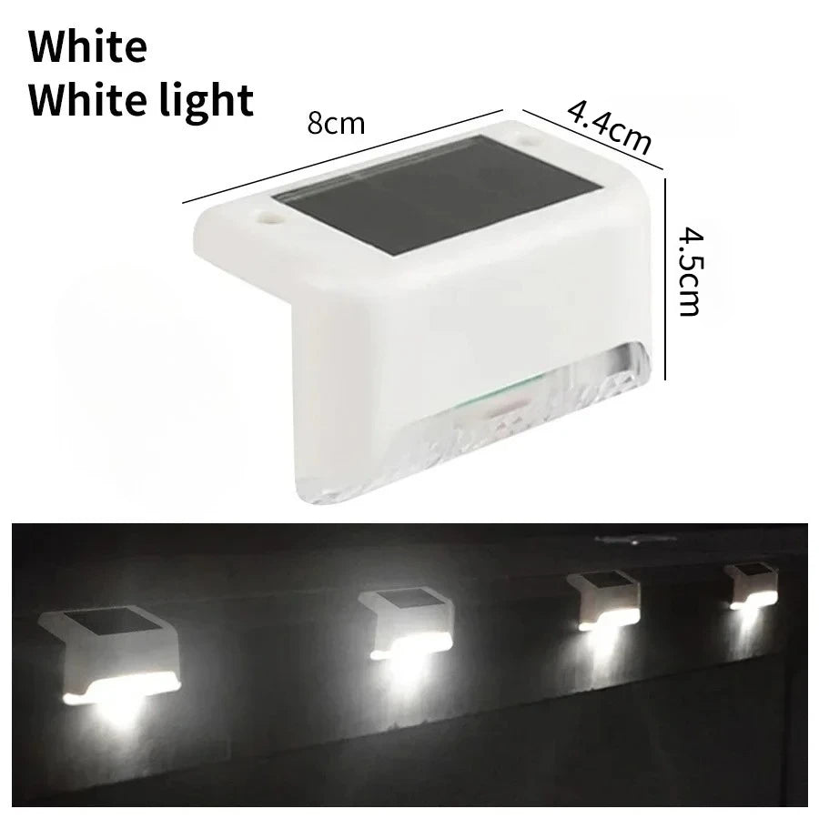 Solar LED Stair Lights – IP65 Waterproof Fence & Garden Lights Solar Outdoor Light Babs White White Light