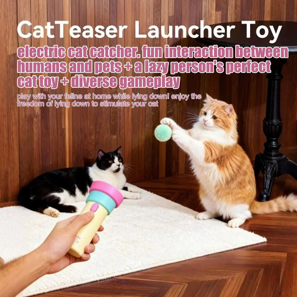 Interactive Electronic Cat Teaser Toy – Indoor Enrichment Interactive Cat Toy Babs