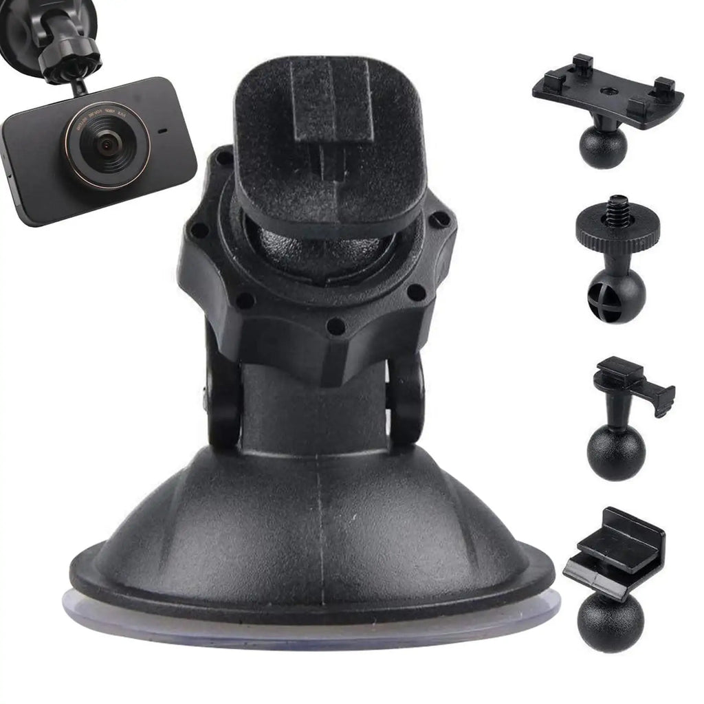 Dash Cam Suction Cup Mount with 5 Adapters – 360° Adjustable Dash Cam Mount Babs