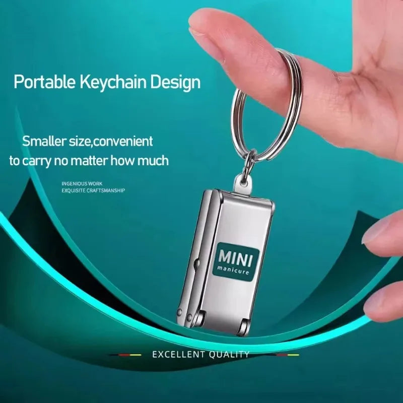 Foldable Mini Stainless Steel Nail Clipper & File – Keychain Nail Clipper Babs