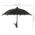 Mini Phone Sun Shade Umbrella – 26cm Clip-On Parasol Phone Sun Shade Babs black