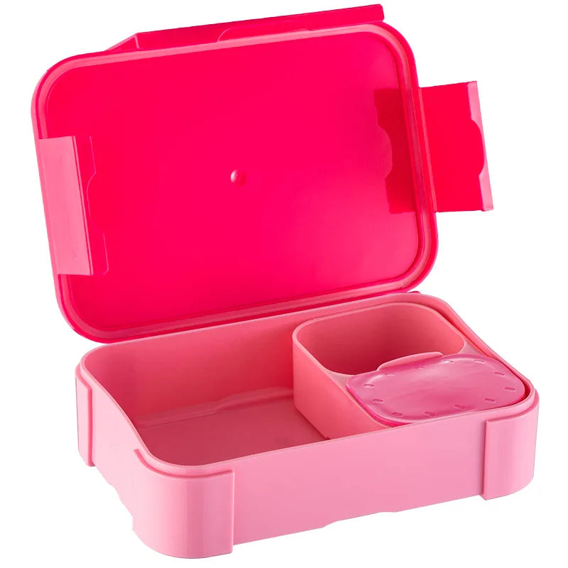Kids Microwave-Safe Bento Lunch Box – Sealed Compartment Box Kids Bento Lunch Box Babs rose red