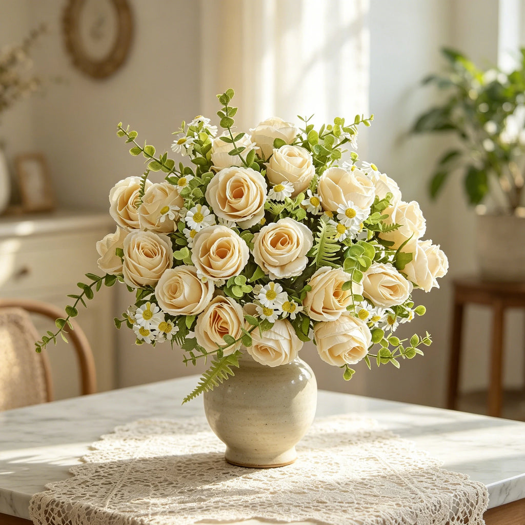 Artificial Silk Rose Bouquet for Wedding & Home Décor Artificial Silk Roses Babs