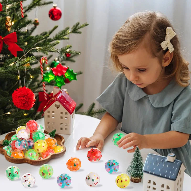 Christmas Squeeze Balls 10/20 Pcs – Stocking Stuffers & Party Toys Squeeze Sensory Toy Babs