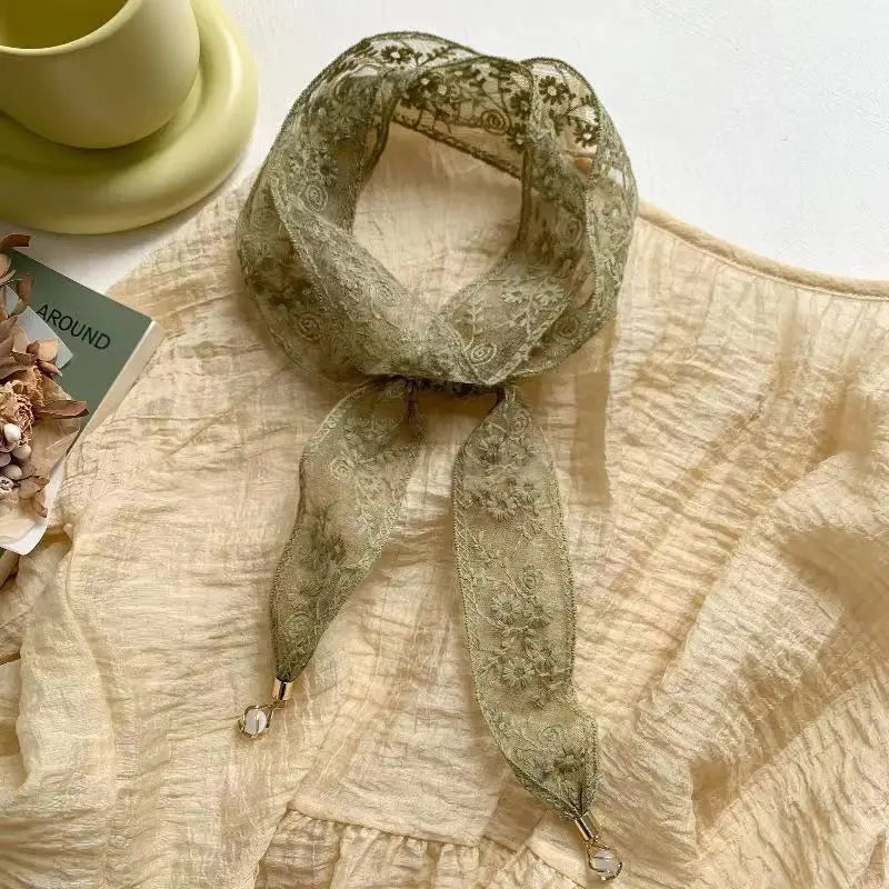 Vintage Floral Lace Hair Band – Boho Bowknot Braided Hairband Braided Hairband Babs green