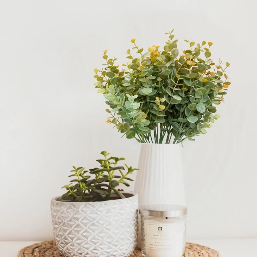 Artificial Eucalyptus Branch Plastic Leaves – 1/3 Pcs Décor Artificial Plant Décor Babs
