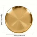 2pcs Gold Stainless Steel Pizza & Dinner Serving Plates Serving Plates Set Babs 30cm