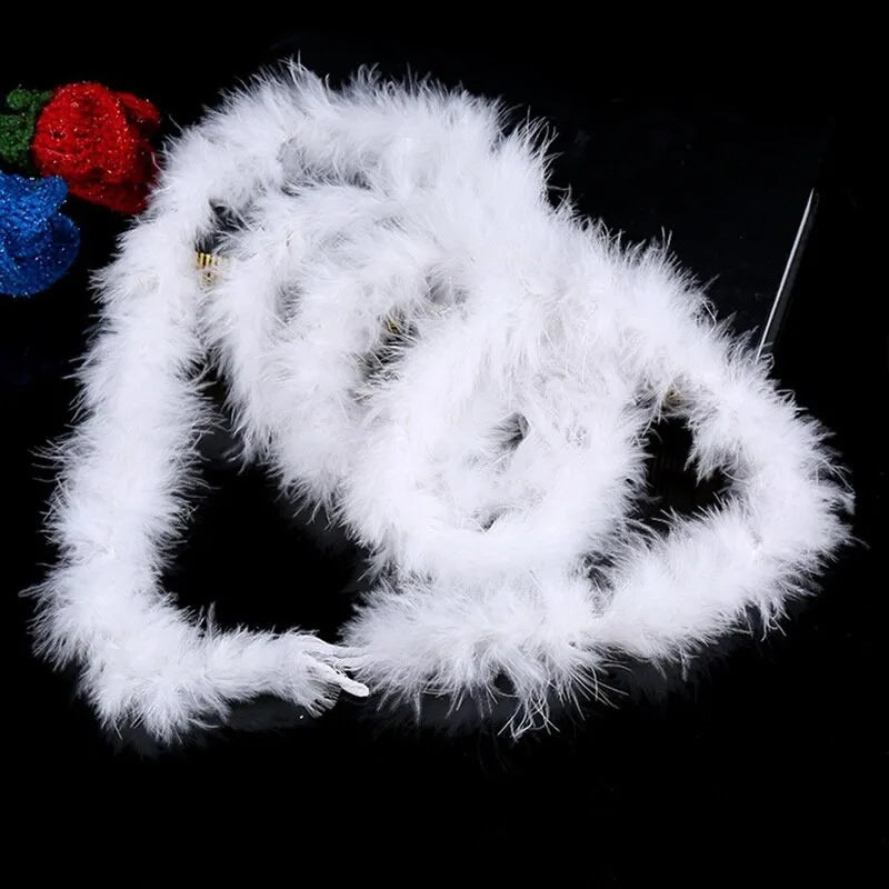 2PCS 2M Christmas Feather Boa Garland – Party & DIY Décor Feather Boa Garland Babs