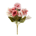 Artificial Silk Rose Bouquet for Wedding, Home & DIY Décor Artificial Flower Bouquet Babs Rose Red 1 pc