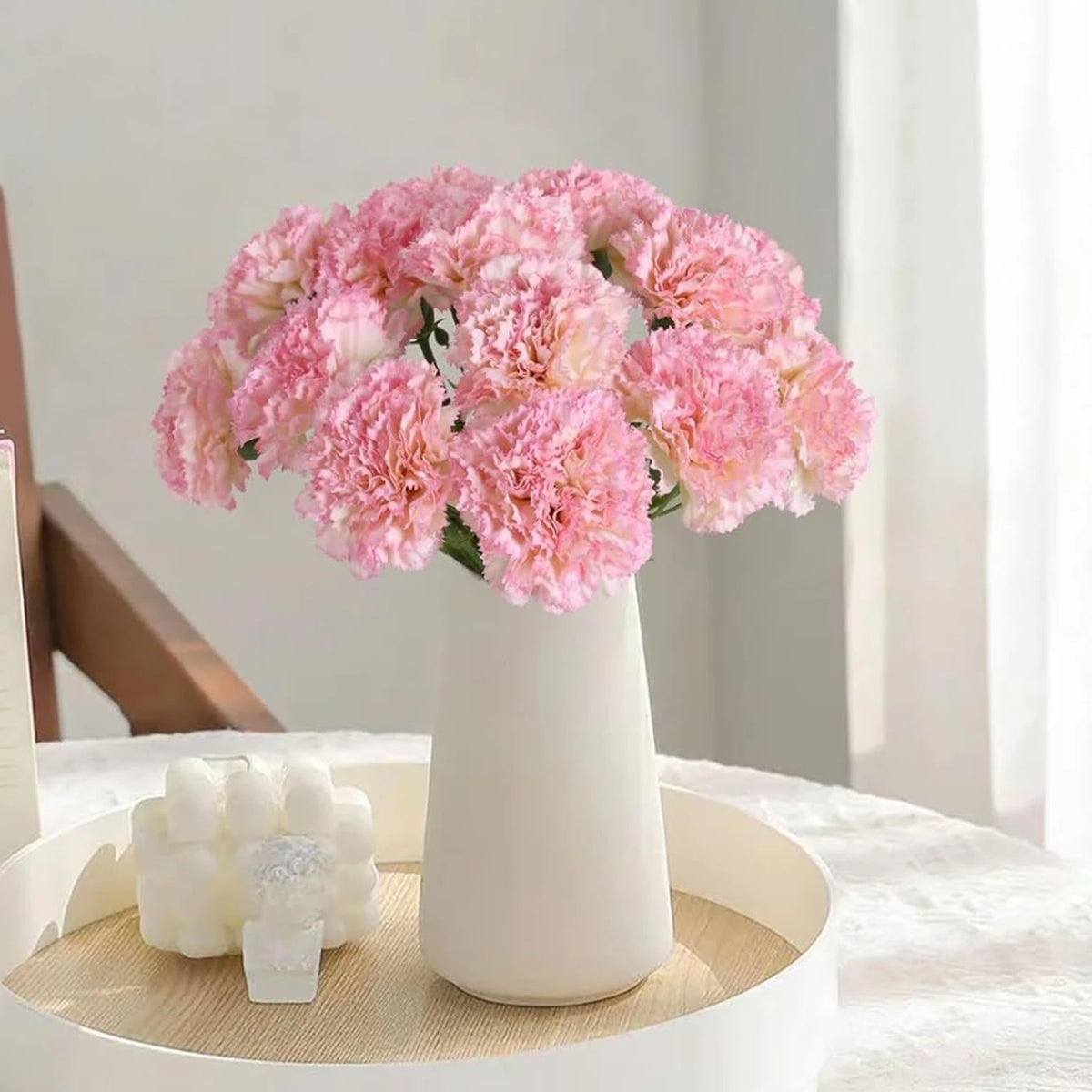 Artificial Silk Carnation Flowers 4/8 Pcs – Wedding & Home Décor Artificial Silk Flowers Babs