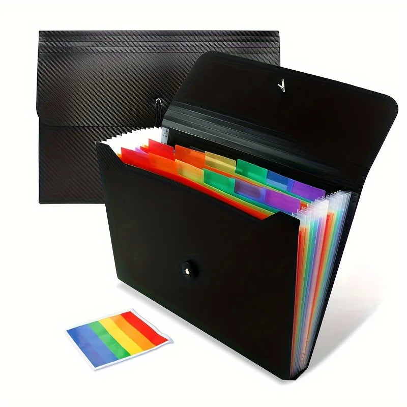 13-Pocket Accordion File Folder Organizer – A4 & Letter Size Accordion File Organizer Babs