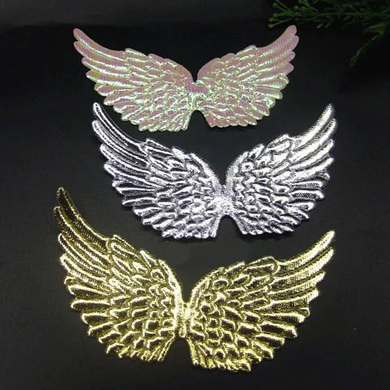 13cm Angel Fairy Wing Patches – DIY Costume & Party Ornament Fabric Applique Patch Babs
