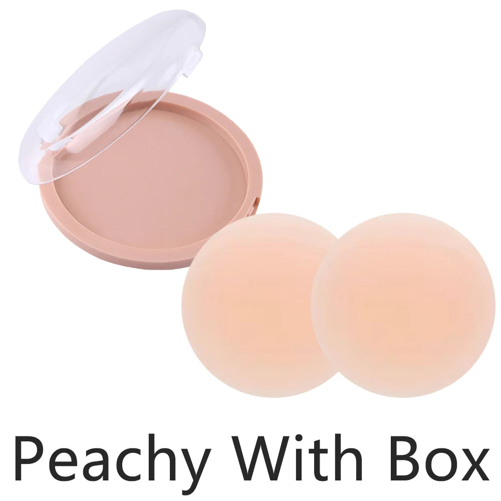 Reusable Silicone Nipple Covers – Invisible Breast Petals Nipple Covers Babs Peachy With Box S