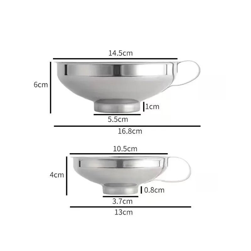 Stainless Steel Wide Mouth High-Flow Funnel | Kitchen Tool Kitchen Funnel Babs