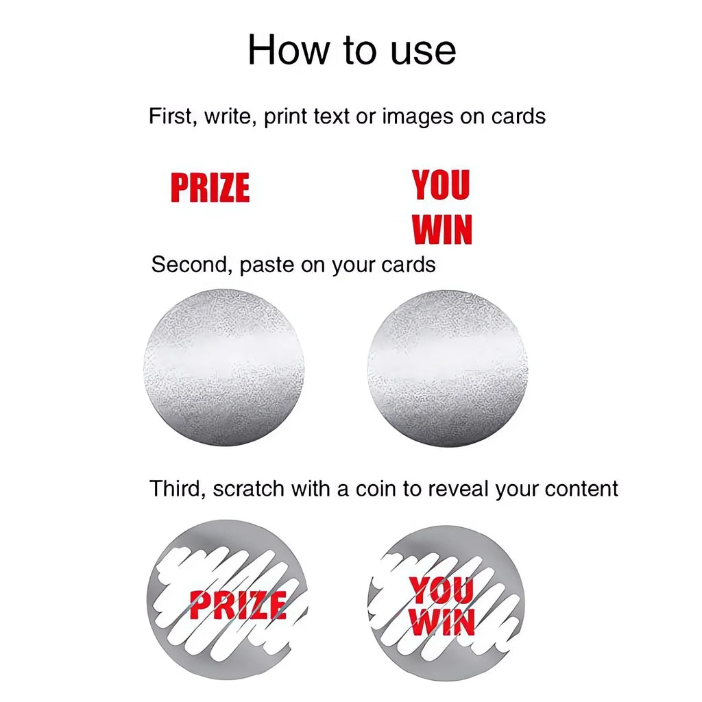 300pcs Gold Round Scratch Off Stickers – DIY Lottery & Raffle Scratch Off Stickers Babs