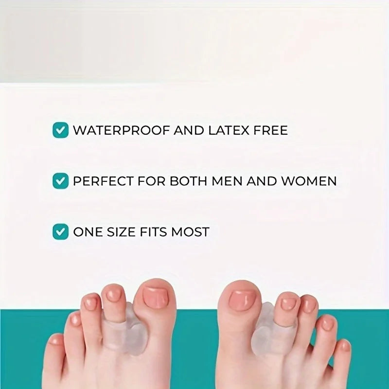 Gel Silicone Toe Separators – Waterproof, Latex-Free, Unisex Gel Toe Separators Babs