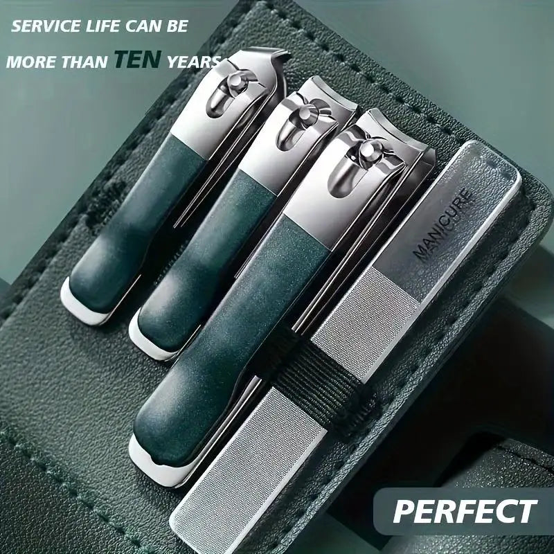 Stainless Steel Nail Clipper Set – Concave Blade & File Included Nail Clipper Set Babs 1set