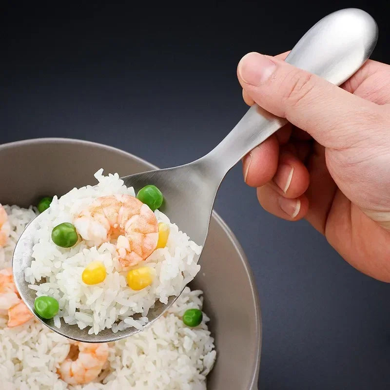 304 Stainless Steel Rice Spoon – Large Non-Stick Kitchen Scoop Kitchen Rice Spoon Babs