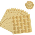 Gold Embossed Heart Wax Seal Stickers – 100–200 Pcs Decorative Seal Stickers Babs Gold 100pcs