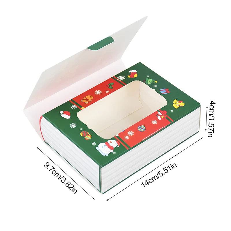 Book-Shaped Christmas Candy Gift Box – Santa Claus, 3/5 Pcs Christmas Gift Box Babs