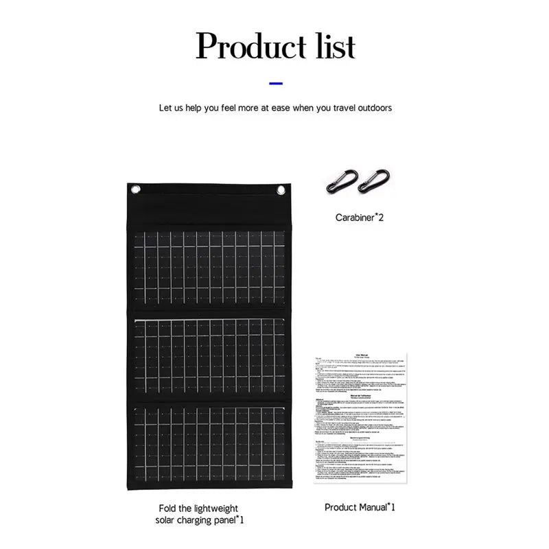 20W Foldable Solar Panel – Portable Camping Phone Charger Foldable Solar Panel Babs