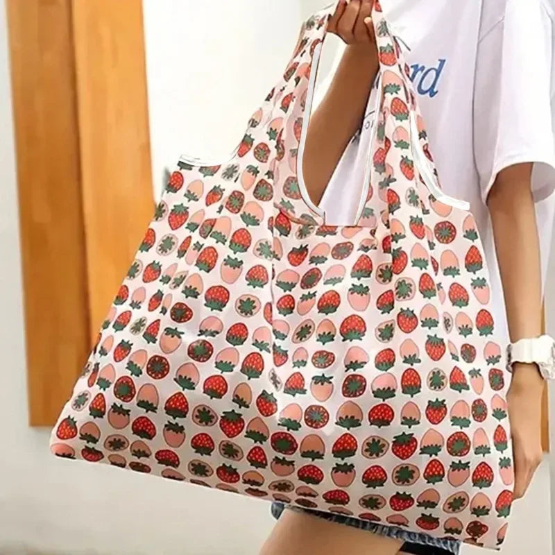Reusable Foldable Grocery Tote Bag – Large Washable Shopping Bag Reusable Shopping Tote Babs