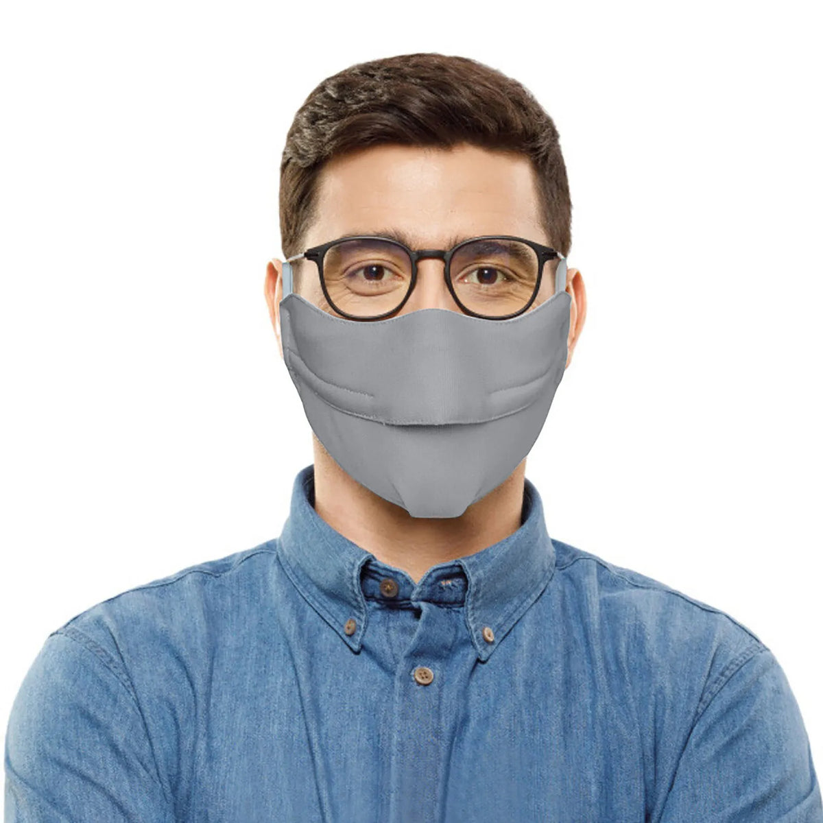 Reusable Breathable Face Mask – Anti-Fog for Glasses Wearers Reusable Face Mask Babs Gray