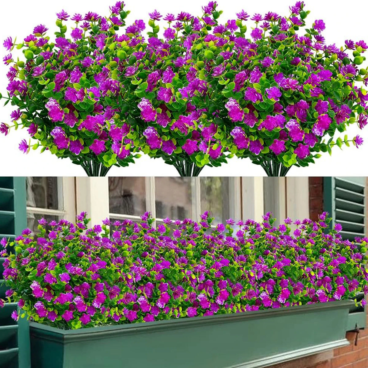 16 Pcs Fake Eucalyptus Stems – Artificial Greenery Decor Set Artificial Plant Stems Babs VIOLET/紫罗兰 16 pcs
