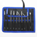 10Pc Precision Anti-Static Stainless Steel Tweezers Set Precision Tweezers Set Babs black A set of 10 pieces