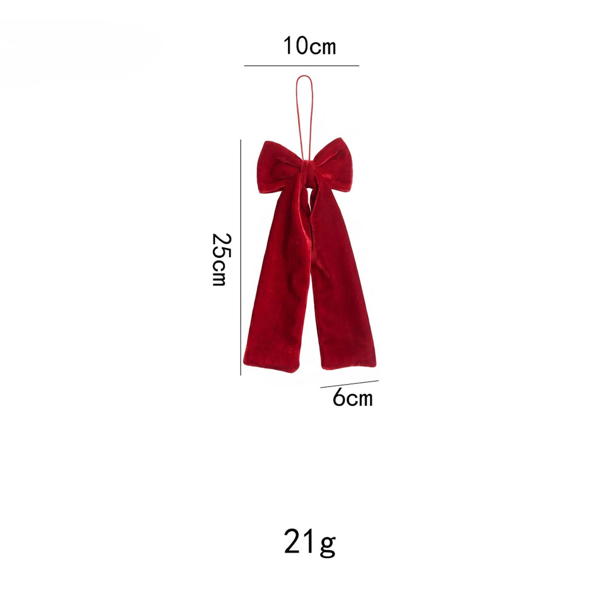 Velvet Fabric Bows for Christmas Tree, Wreath & Holiday Décor Holiday Bow Decoration Babs S 1PC
