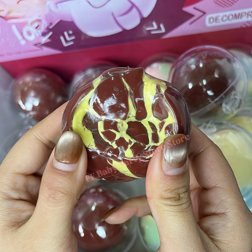 Squishy Sensory Fidget Balls – Chocolate, Matcha & Macaron Squishy Fidget Toy Babs